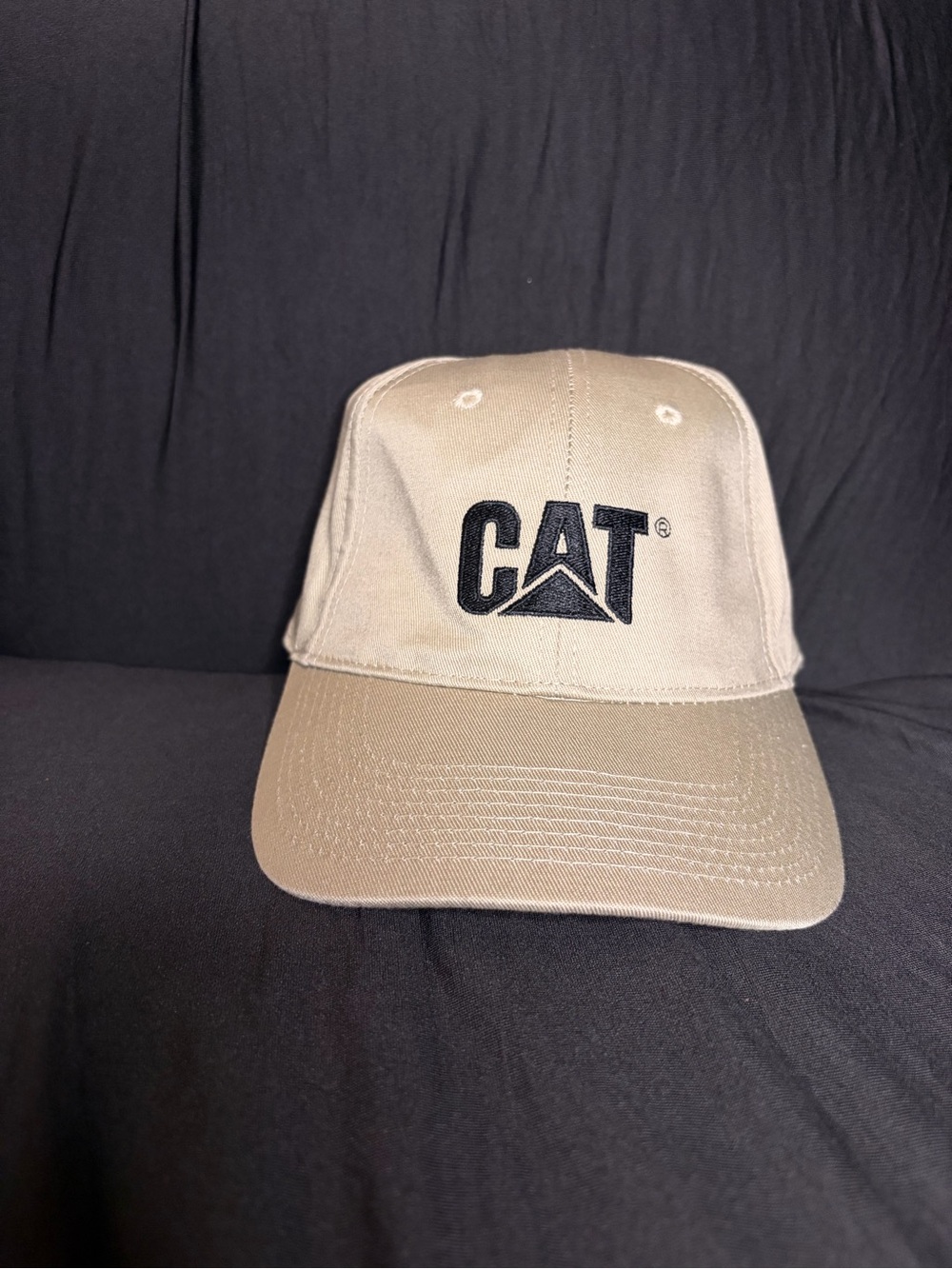 Caterpillar Tan Baseball Cap with Black Embroidered Logo
